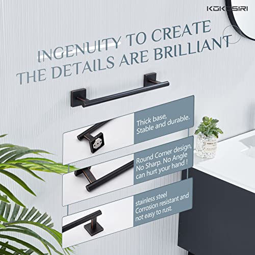 Bathroom Towel Bar Bath Towel Holders for Toilet Kitchen Cabinet Wall Mount 24 Inch (Oil Rubbed Bronze / 24-Inch (2 Pack))