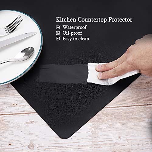 Silicone Mats for Countertop (XL-28" x 20"x 0.06" / Black)