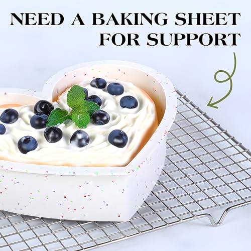 6 Inch Silicone Heart Shaped Cake Pans (Heart / 6 inch)