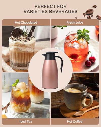 70 oz Thermal Coffee Carafe for keeping hot (Pink / 70 Ounces)