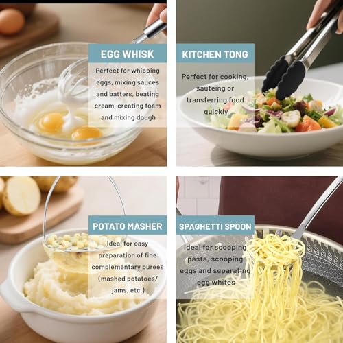 Stainless Steel Cooking Utensils Set (6P-Silver)
