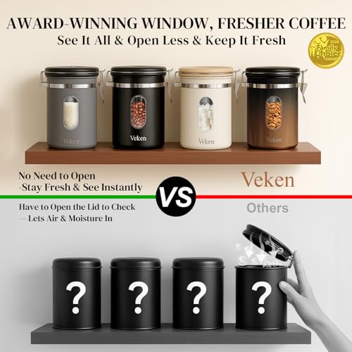 Coffee Canister with Window (Gradient Copper / 22 oz)