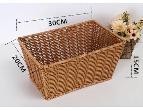 12" Poly Wicker Bread Basket (11.9 x 8 x 5.9 inches 1 Pack)