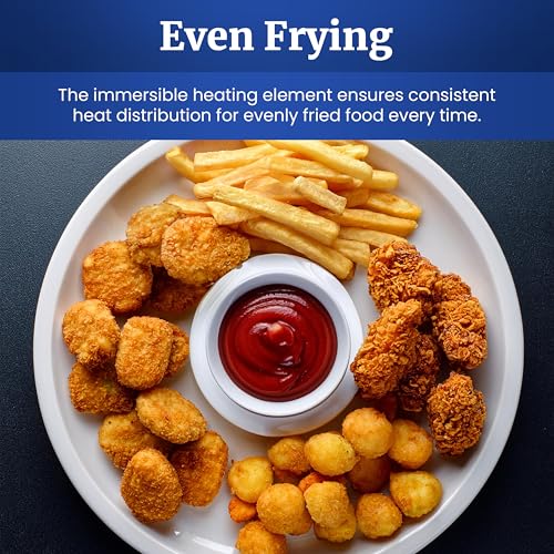 4.5Qt Immersion Deep Fryer (3 Baskets / Stainless Steel and Black)
