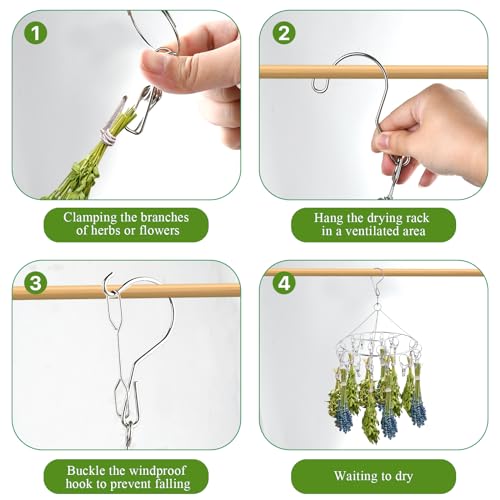 Round Herb Drying Rack for Drying Spices (4 Count)