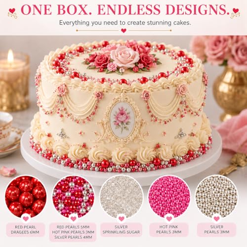 Assorted Edible Sprinkles Pack of 5 (5 Ounce)