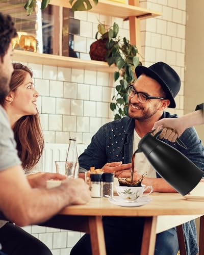 70Oz Thermal Coffee Carafe for keeping hot (Black/Black / 70 Ounces)