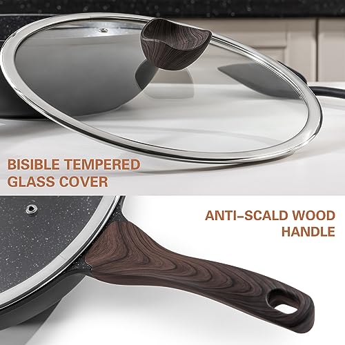 Nonstick Wok with Lid (Black)