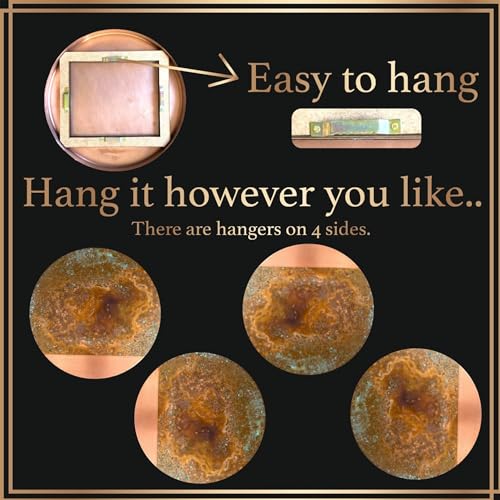Handmade Wall Hanging Patina Art (Martian / 11"L x 11"W)