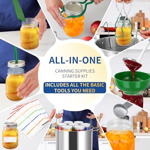 Canning Supplies Starter Kit (9-Pcs Set / DeGreen)