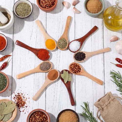 100 Pcs Small Wooden Spoons (Multiple Color)