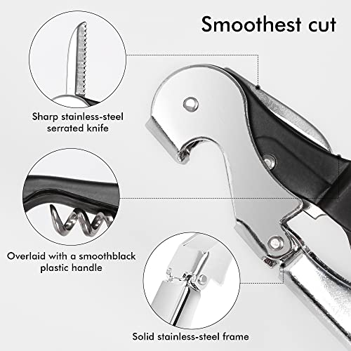 Professional Waiter Corkscrew Wine Openers Set (2 Count)