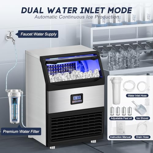Commercial Ice Maker Machine 300LBS (Stainless Steel)