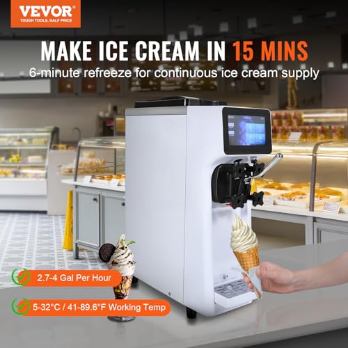 Commercial Ice Cream Machine 10.6 QT (Countertop 1 Flavors Flagship Model)