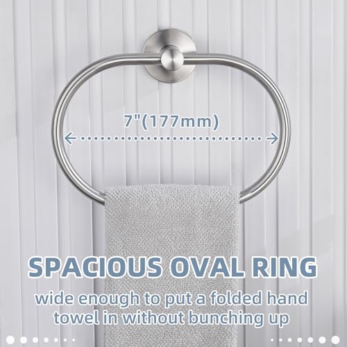 Swivel Hand Towel Holder for Bathroom (Brushed Nickel)