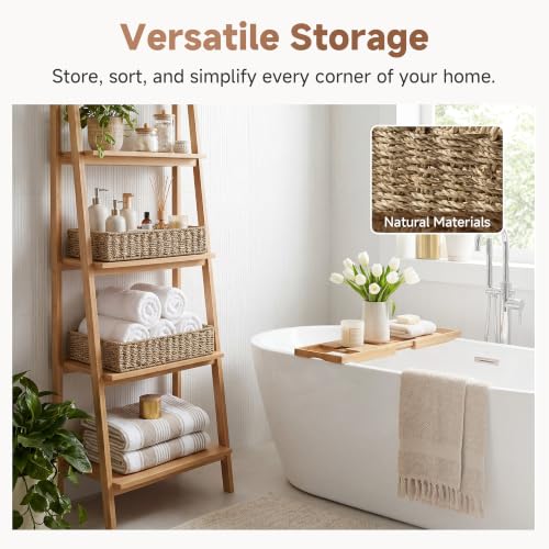 Large Seagrass Tray for Bathroom (Natural(seagrass) / 15 ¾"L x 11 ¼"W x 3 ½"H)
