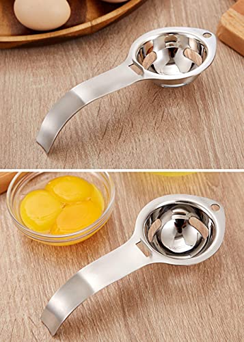 Egg Separator Egg Yolk White Separator Stainless Steel Egg White Yolk Sifting Filter Egg Divider Kitchen Tool for Baking