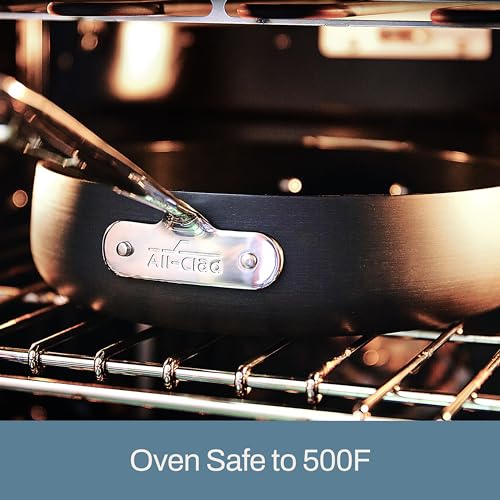 HA1 Hard Anodized Nonstick Cookware Set 10 Piece Induction Oven Broiler Safe 500F (10 Piece Set)