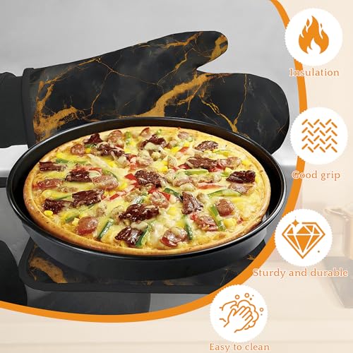 Marble Oven Mitts and Pot Holders Set (4 Count)