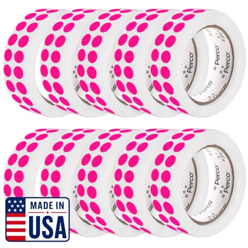 Neon Pink Perforated Round Circle Dot Sticker 1 (Neon Pink / 0.5 Inch)
