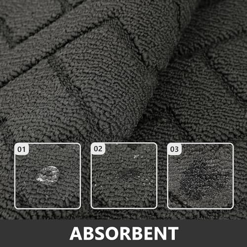 Kitchen Runner Rug (Charcoal / 20"x59"+20"x32")