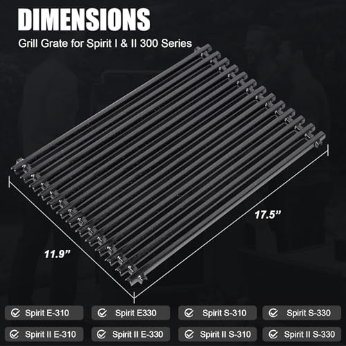 7525 Grill Grates for Weber Spirit 300 (17.5" x 23.6" -7525 Spirit 300)
