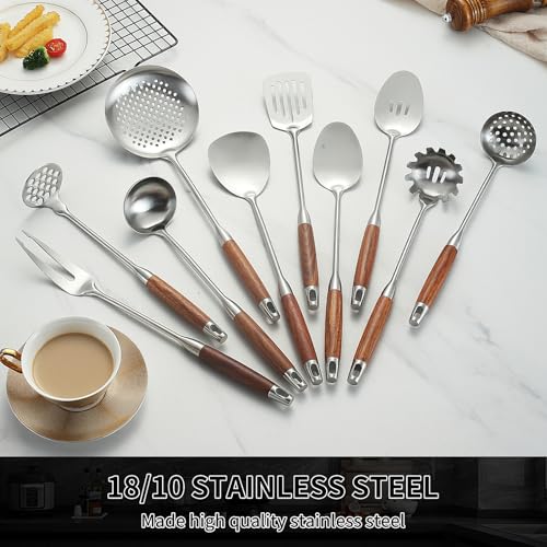 18 10 Stainless Steel Kitchen Utensils Set (Small / SILVER-10 Pieces)
