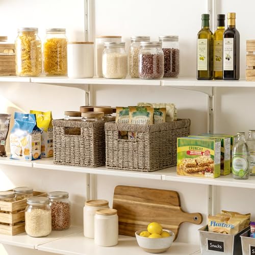 Wicker Baskets for Storage (Natural (Seagrass) / 2x 13"L x 8¼"W x 7"H)