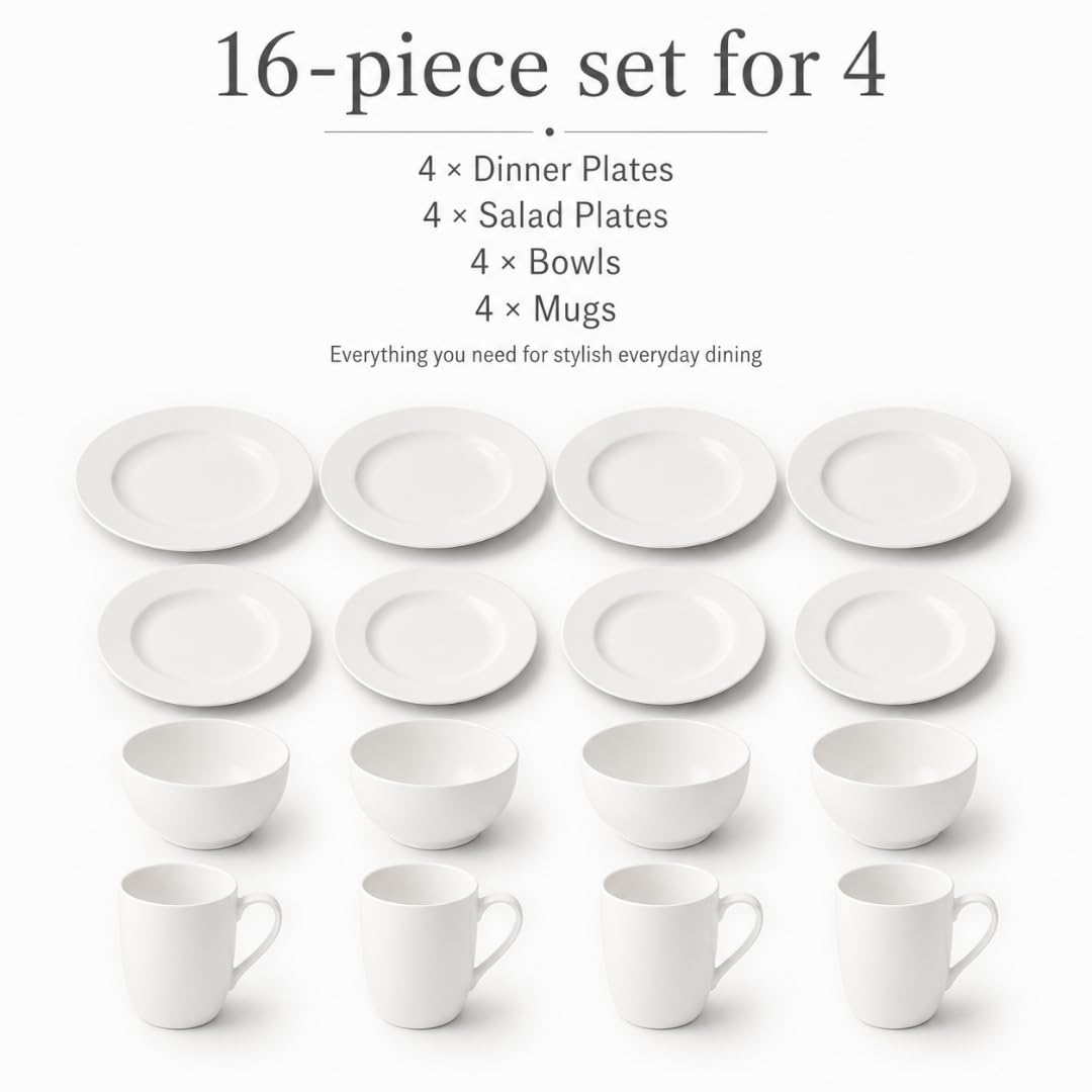 For Me Dinnerware Set (16 Piece Set : Service for 4)