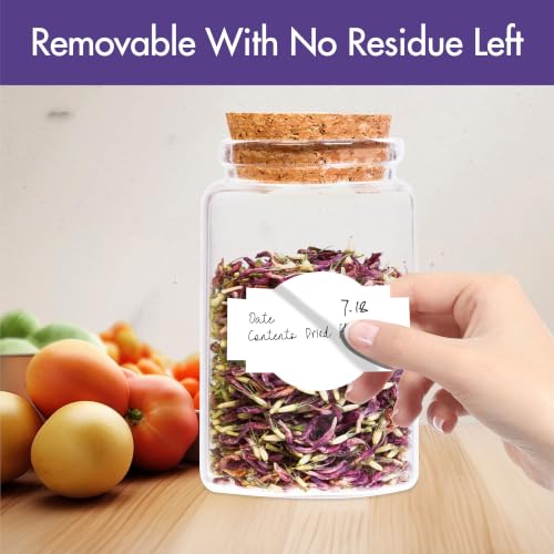 Removable Blank Sticker 6 (White（water/Oil） / 1.2” x 2”)