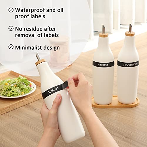 Olive Oil and Vinegar Dispenser Set (White&Tary)
