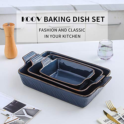 Bakeware Set Ceramic Baking Dish (Dark Blue)