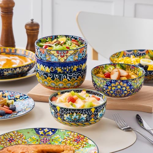 24 Pieces Dinnerware Sets for 6 (Service for 6 (24 Pcs) / Bohemian Style)