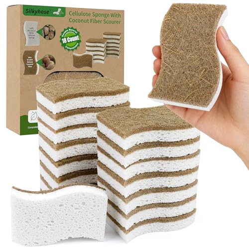 18 Pack Natural Kitchen Sponges