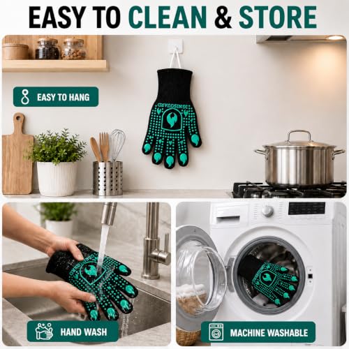 BBQ & Grill Gloves (Green / Medium)