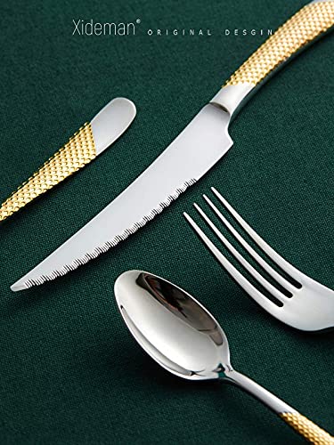 16 Pc Gold Silver Hammered 18 (Silver Gold)