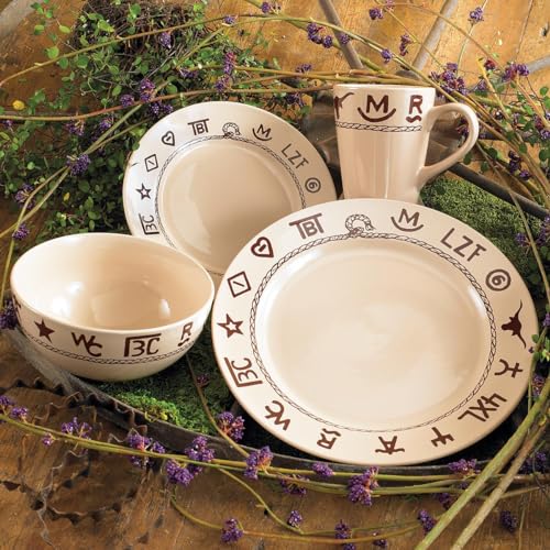 Cattle Branded Dinnerware Set 10.5"Dia