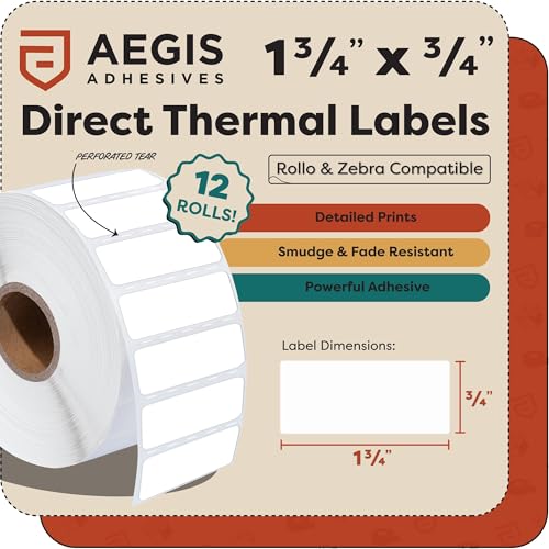 1.75" X 0.75" Direct Thermal Labels (1.75" x 0.75")