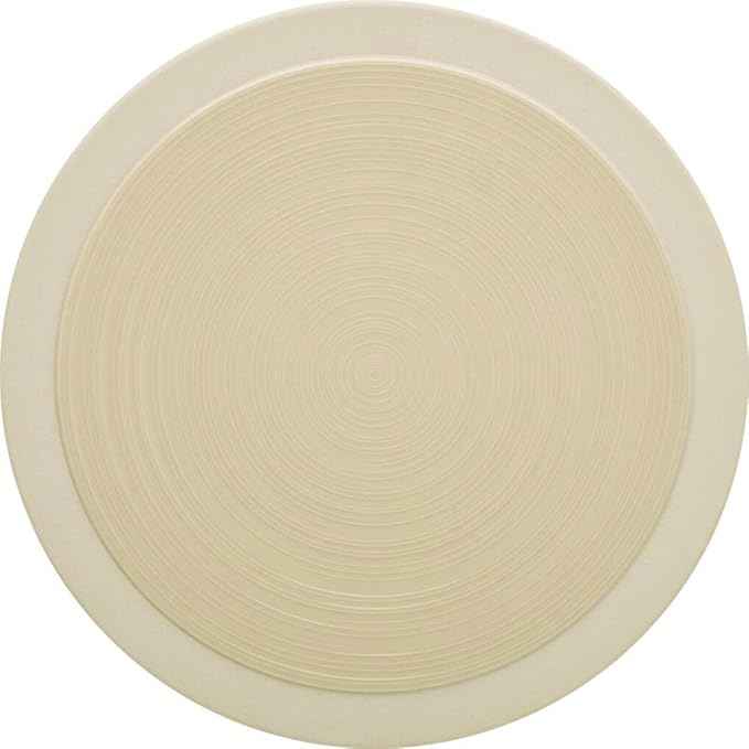 DEGRENNE Bahia French Dinner Plate Set - Luxury Stoneware Dish Set for 4, Modern Ceramic Dishware for Kitchen, Made in France, Microwave Safe, Dishwasher Safe, 10” - Dune