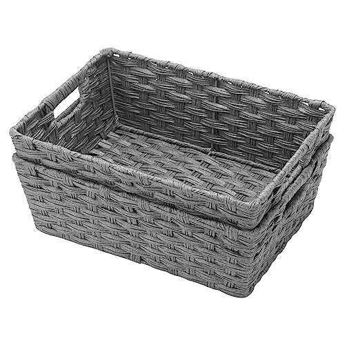Large Wicker Storage Basket (2 Count)