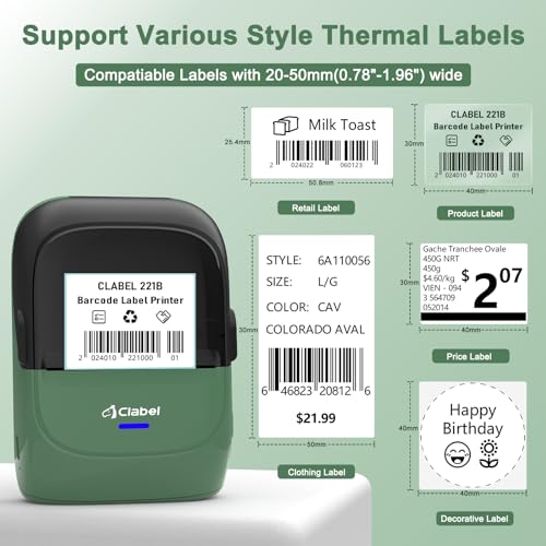 Thermal Label Maker Machine (Green)