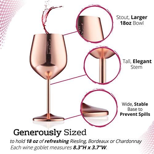 Stainless Steel Wine Glass (4 Count)