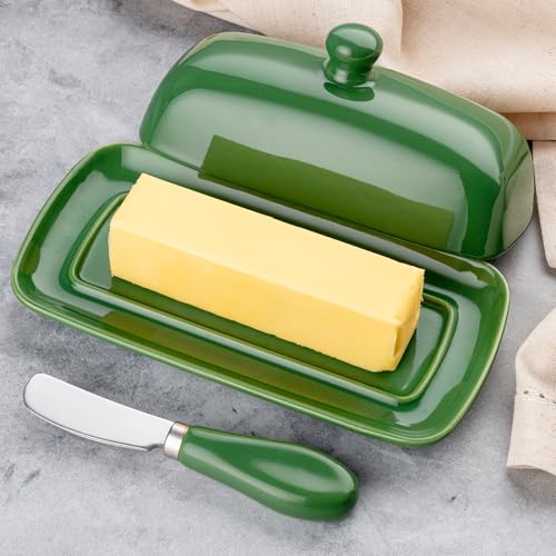 Zulay Butter Dish With Lid For Countertop (Jade)