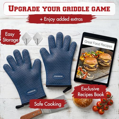 XL Silicone Griddle Gloves (Classic Navy / X-Large)