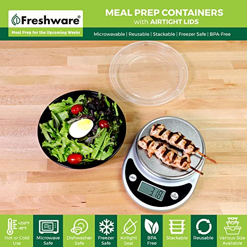 Meal Prep Containers with lids [150 Pack] Food Storage Containers (Black / 28OZ-150PK)