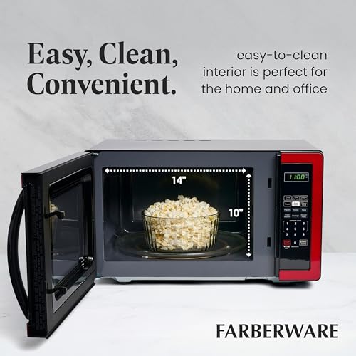 1.1 Cu. Ft. Countertop Microwave Oven (1.1 Cu. Ft. / Metallic Red)