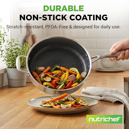3.4QT Deep Frying Pan with Lid (Deep frying pan / Stainless Steel)