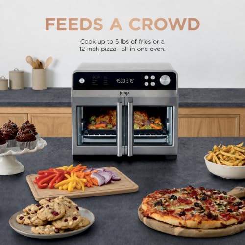 French Door Premier Air Fry Oven with Cutting Board (Silver + Cutting Board)