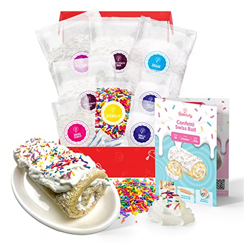 Confetti Swiss Roll Kids Baking Kit with PreMeasured Ingredients (Confetti Swiss Roll)