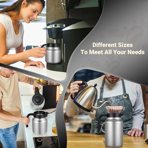 Small Insulated Coffee Carafe (Silver / 27 Ounces)